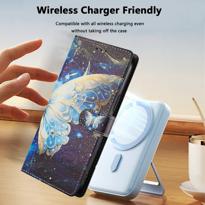 Housse Honor 400 Smart 5G / 4G papillon bleu et or