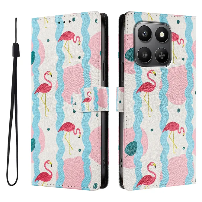 Housse Honor 400 Smart 5G / 4G flamants roses