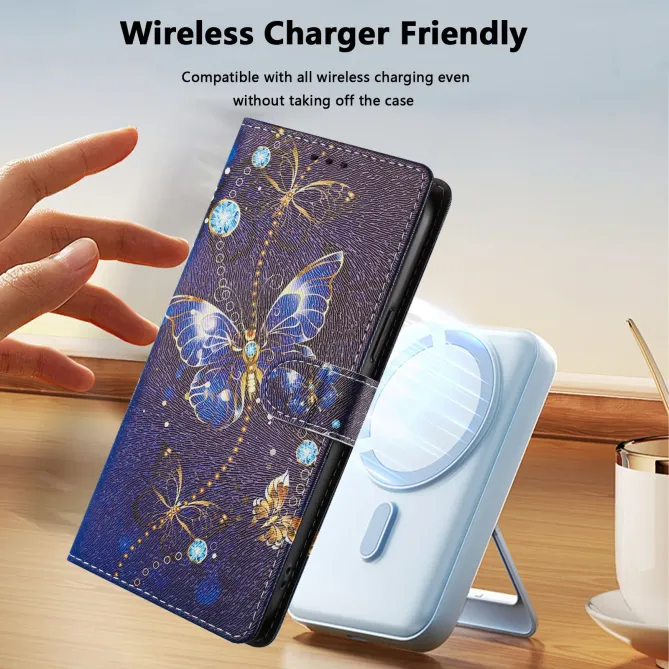 Housse Honor 400 Smart 5G / 4G papillons bleus et dorés