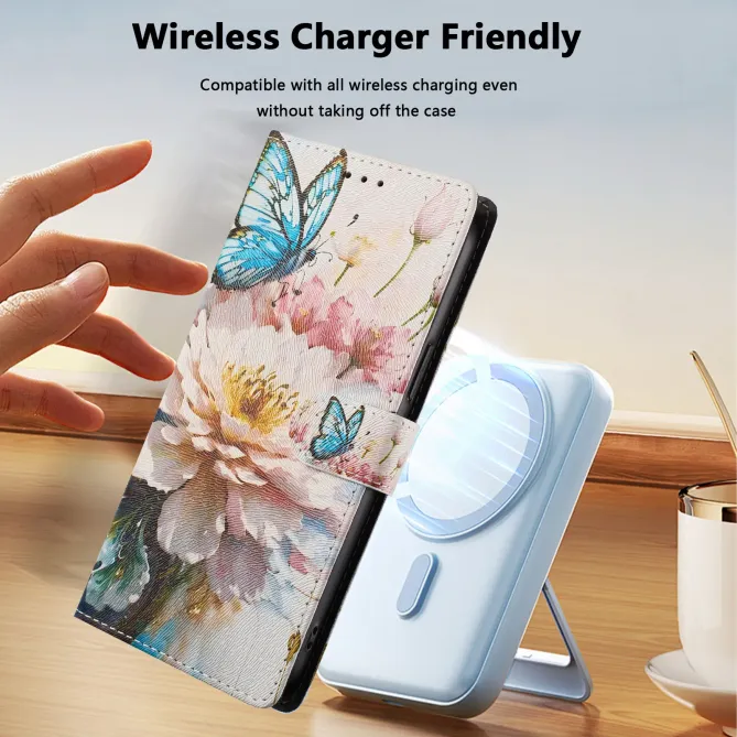 Housse Honor 400 Smart 5G / 4G papillons bleus et pivoines