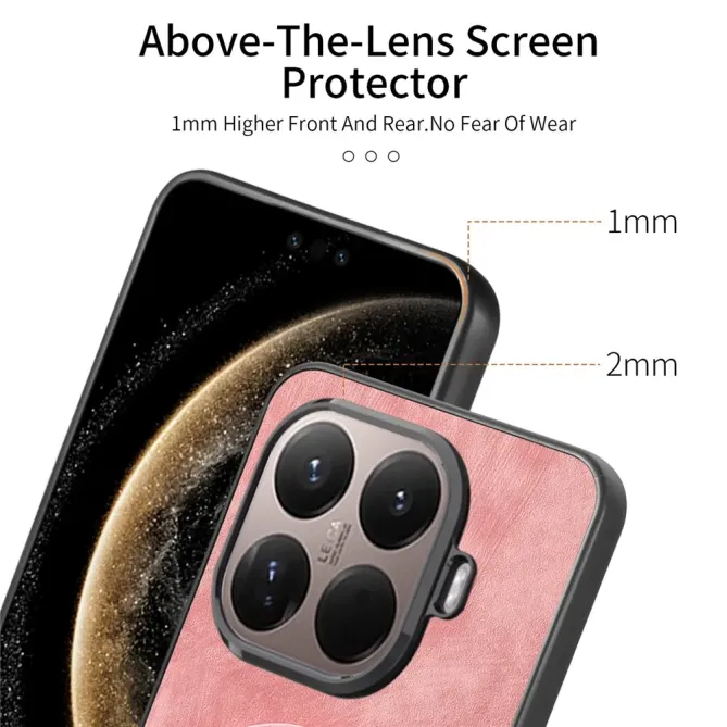 Coque Xiaomi 15T Pro rétro effet cuir avec anneau | SERENITY