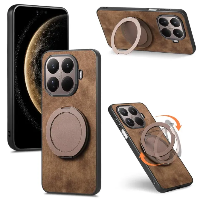 Coque Xiaomi 15T Pro rétro effet cuir avec anneau | SERENITY