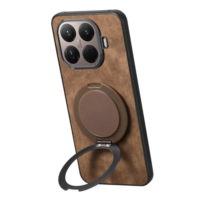 Coque Xiaomi 15T Pro rétro effet cuir avec anneau | SERENITY