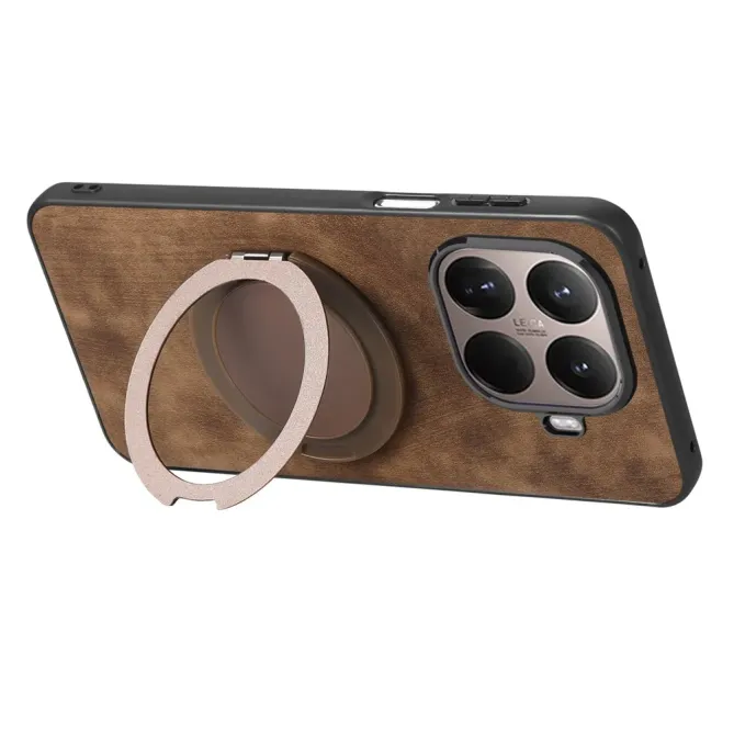 Coque Xiaomi 15T Pro rétro effet cuir avec anneau | SERENITY