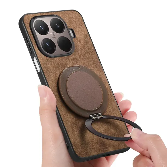 Coque Xiaomi 15T Pro rétro effet cuir avec anneau | SERENITY