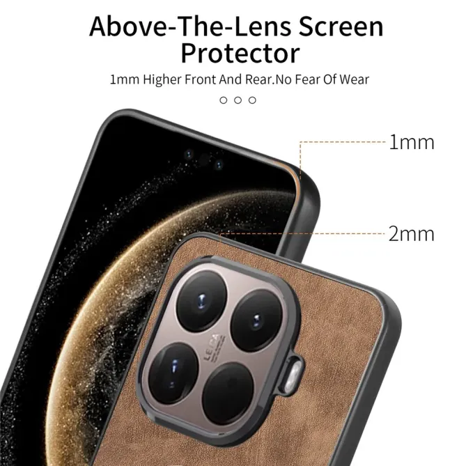 Coque Xiaomi 15T Pro rétro effet cuir avec anneau | SERENITY