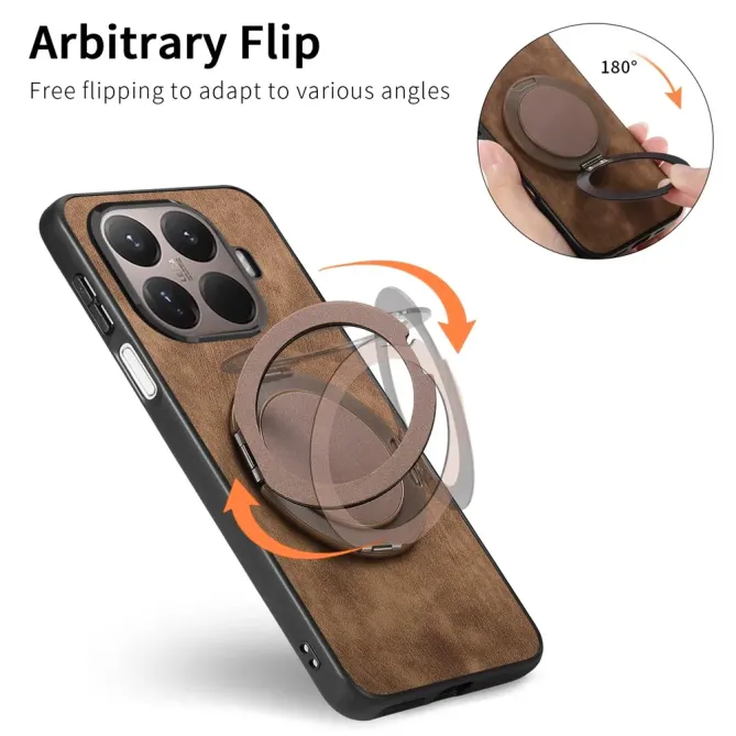 Coque Xiaomi 15T Pro rétro effet cuir avec anneau | SERENITY