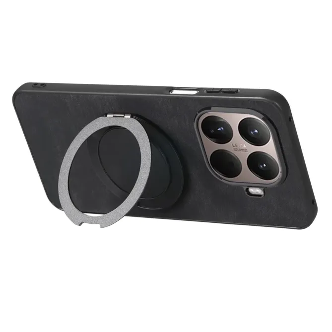 Coque Xiaomi 15T Pro rétro effet cuir avec anneau | SERENITY