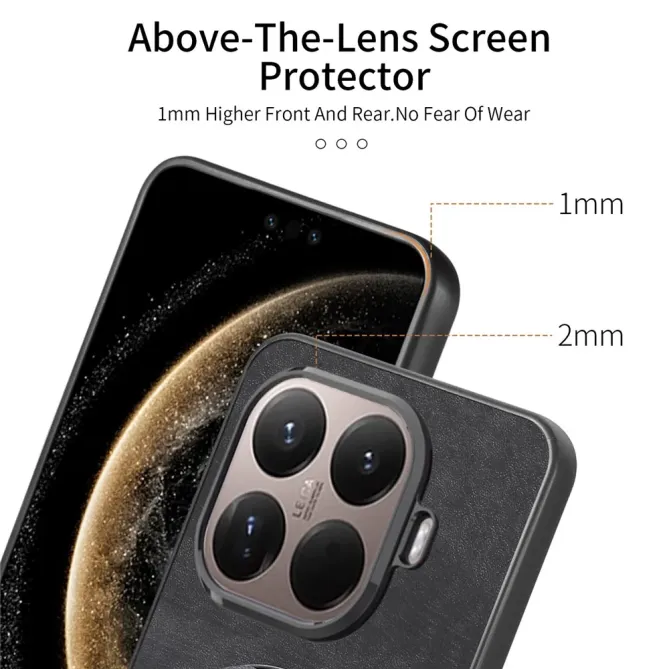 Coque Xiaomi 15T Pro rétro effet cuir avec anneau | SERENITY