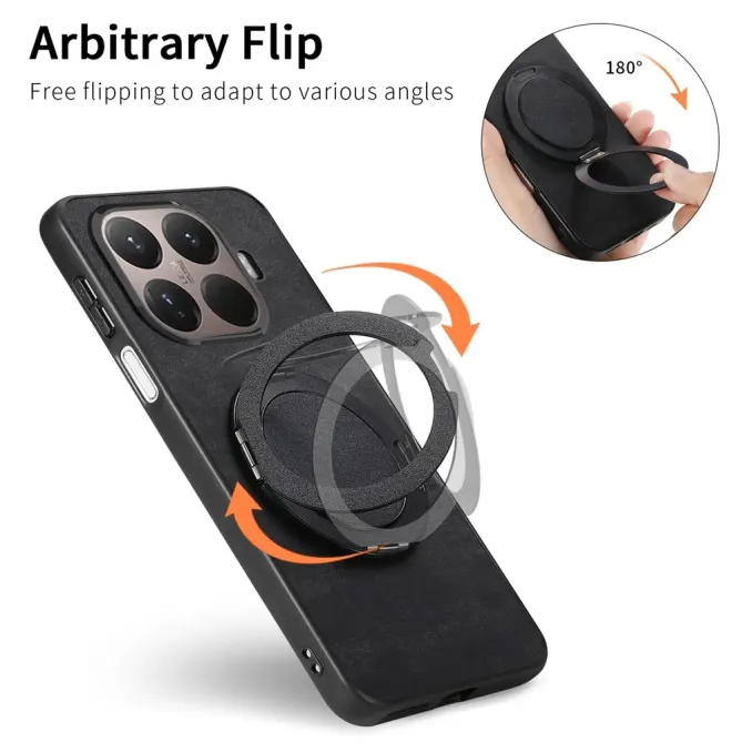 Coque Xiaomi 15T Pro rétro effet cuir avec anneau | SERENITY