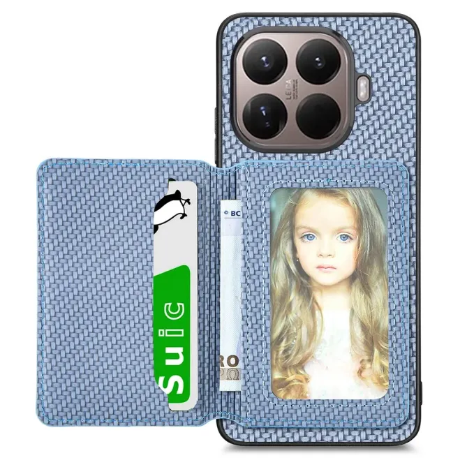 Coque Xiaomi 15T Pro avec Porte-Carte Style Fibre de Carbone | Dorian