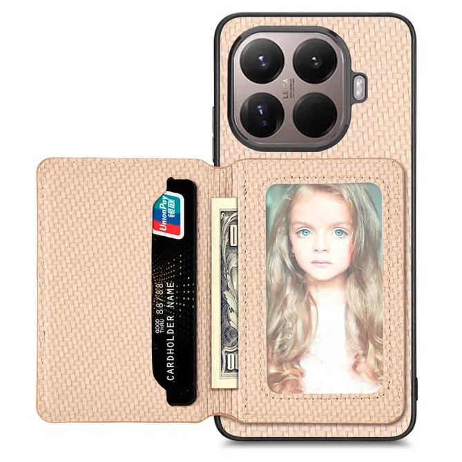 Coque Xiaomi 15T Pro avec Porte-Carte Style Fibre de Carbone | Dorian