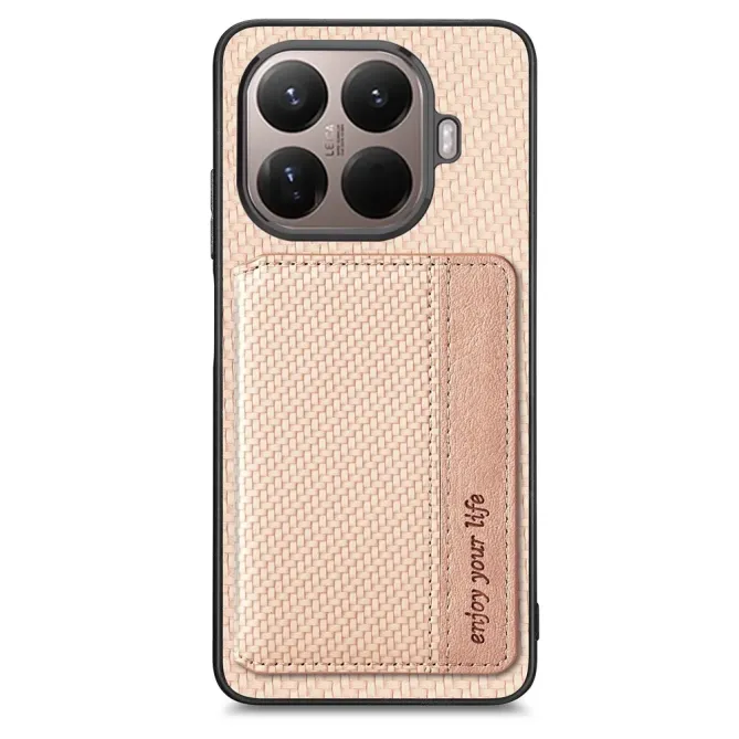 Coque Xiaomi 15T Pro avec Porte-Carte Style Fibre de Carbone | Dorian