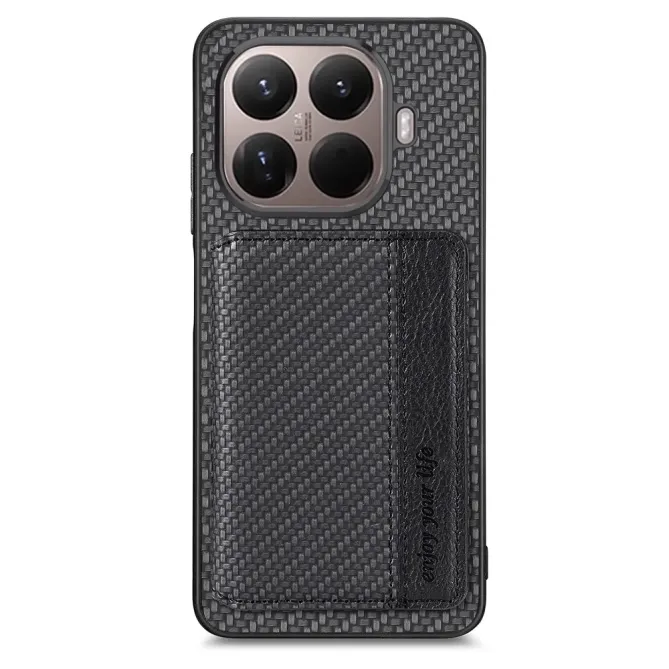 Coque Xiaomi 15T Pro avec Porte-Carte Style Fibre de Carbone | Dorian