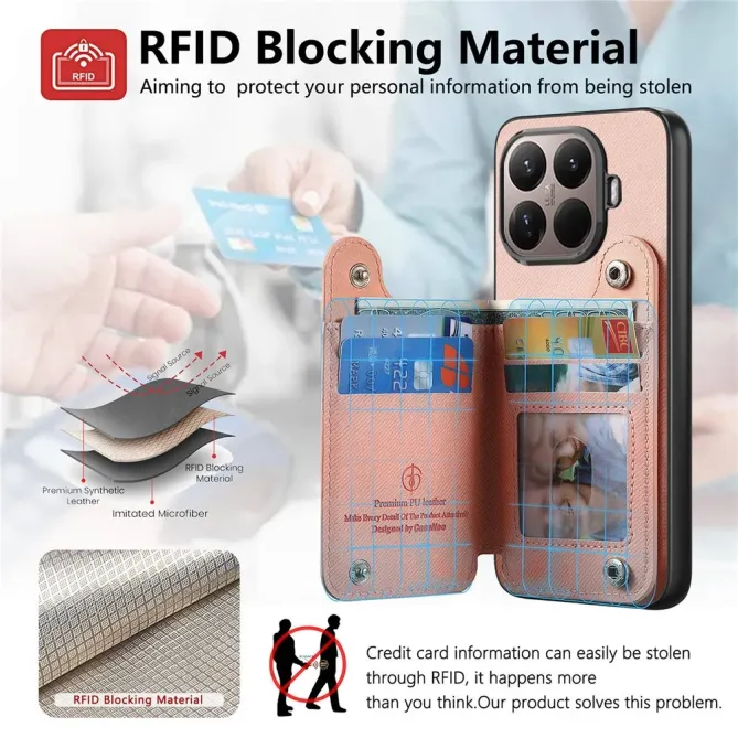 Coque Xiaomi 15T Pro jeans cuir RFID | ZIPPER