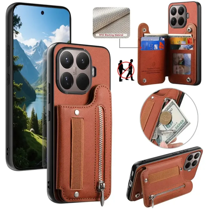 Coque Xiaomi 15T Pro jeans cuir RFID | ZIPPER