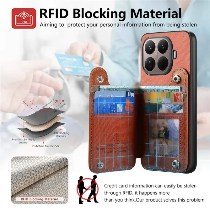 Coque Xiaomi 15T Pro jeans cuir RFID | ZIPPER