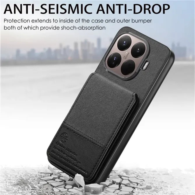 Coque Xiaomi 15T Pro cuir tissu RFID | SMARTWALL