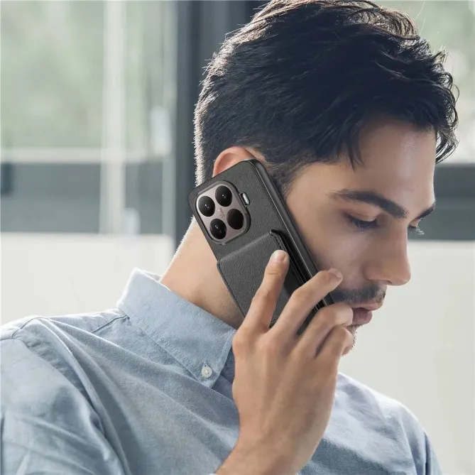 Coque Xiaomi 15T Pro cuir tissu RFID | SMARTWALL