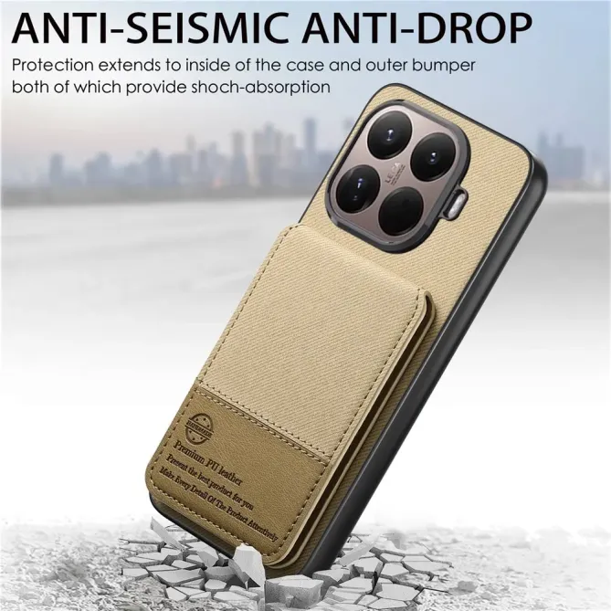 Coque Xiaomi 15T Pro cuir tissu RFID | SMARTWALL