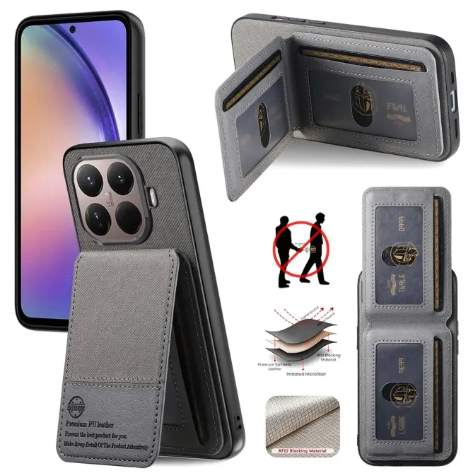 Coque Xiaomi 15T Pro cuir tissu RFID | SMARTWALL