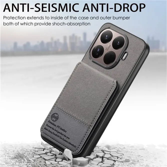 Coque Xiaomi 15T Pro cuir tissu RFID | SMARTWALL