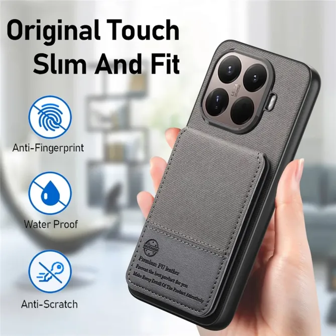 Coque Xiaomi 15T Pro cuir tissu RFID | SMARTWALL