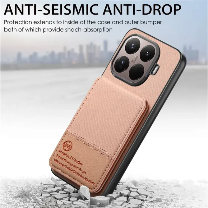 Coque Xiaomi 15T Pro cuir tissu RFID | SMARTWALL