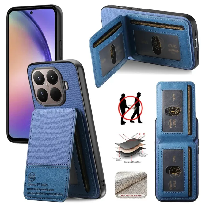 Coque Xiaomi 15T Pro cuir tissu RFID | SMARTWALL