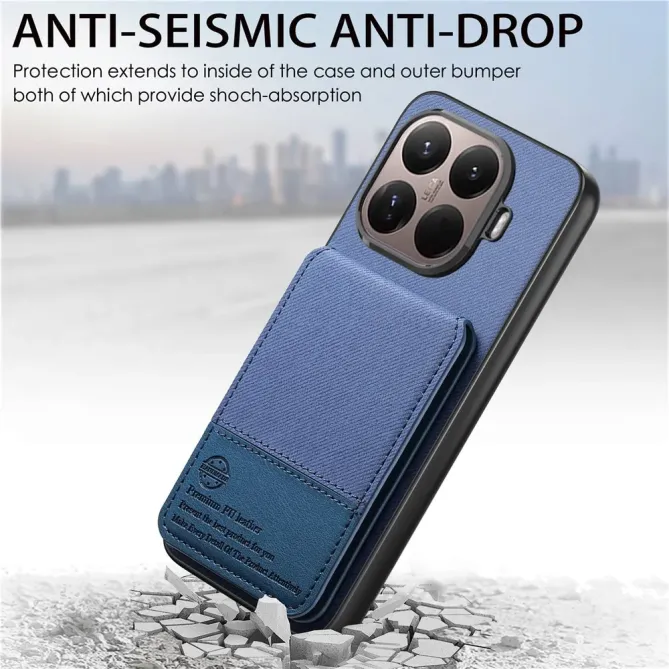 Coque Xiaomi 15T Pro cuir tissu RFID | SMARTWALL