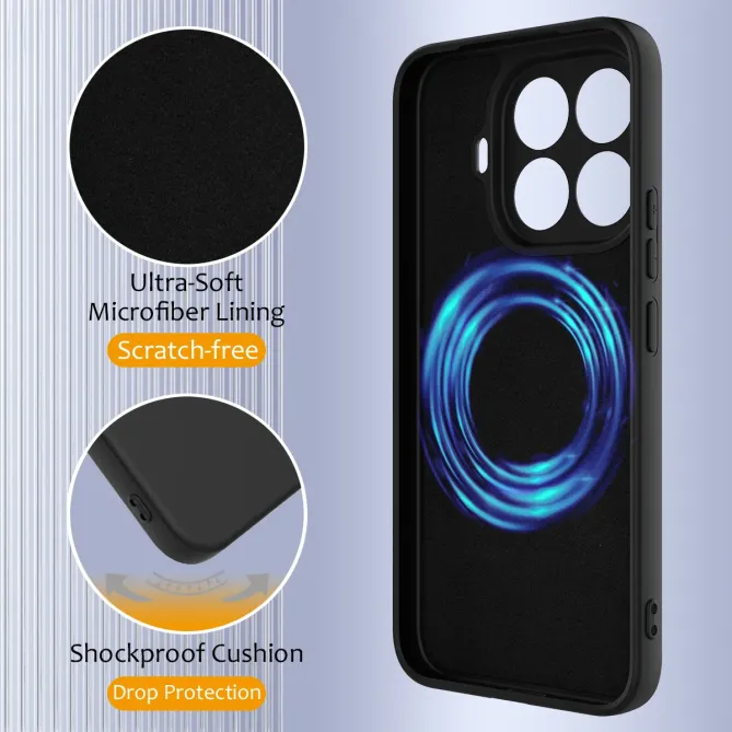 Coque Xiaomi 15T Pro Silicone Liquide MagSafe, Lanière