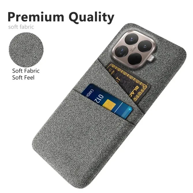 Coque Xiaomi 15T Pro en Tissu avec Double Rangement