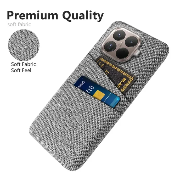 Coque Xiaomi 15T Pro en Tissu avec Double Rangement