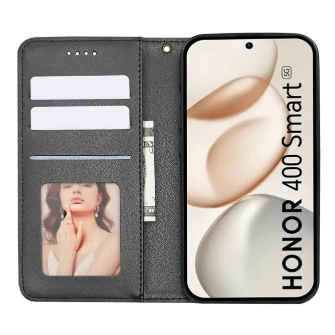 Flip Cover Honor 400 Smart 5G / 4G Design Cubique à Lanière