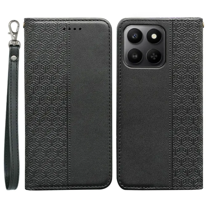 Flip Cover Honor 400 Smart 5G / 4G Design Cubique à Lanière