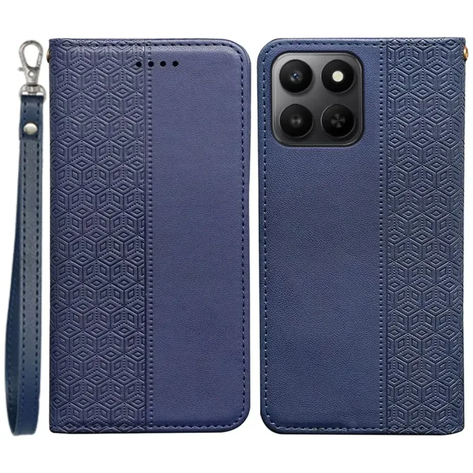 Flip Cover Honor 400 Smart 5G / 4G Design Cubique à Lanière