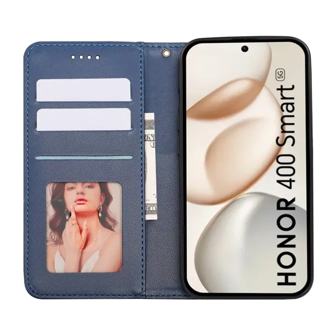 Flip Cover Honor 400 Smart 5G / 4G Design Cubique à Lanière