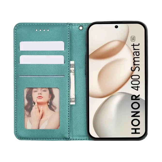 Flip Cover Honor 400 Smart 5G / 4G Design Cubique à Lanière