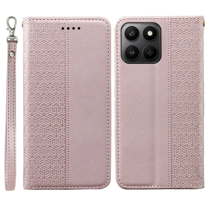 Flip Cover Honor 400 Smart 5G / 4G Design Cubique à Lanière