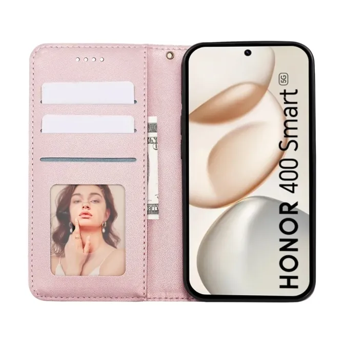 Flip Cover Honor 400 Smart 5G / 4G Design Cubique à Lanière