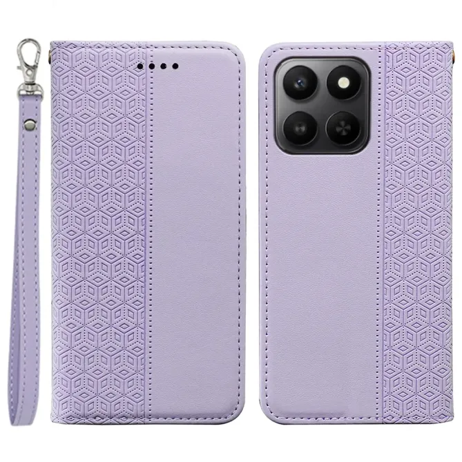 Flip Cover Honor 400 Smart 5G / 4G Design Cubique à Lanière