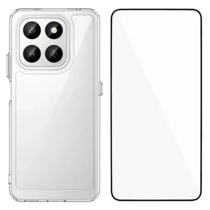 Coque transparente Honor 400 Smart 5G / 4G avec protection d'écran en 