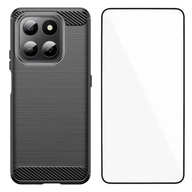Coque Honor 400 Smart 5G / 4G flexible effet brossé avec verre trempé