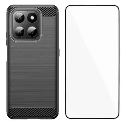 Coque Honor 400 Smart 5G / 4G flexible effet brossé avec verre trempé