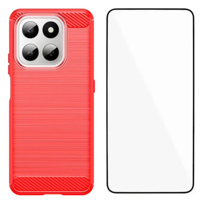 Coque Honor 400 Smart 5G / 4G flexible effet brossé avec verre trempé