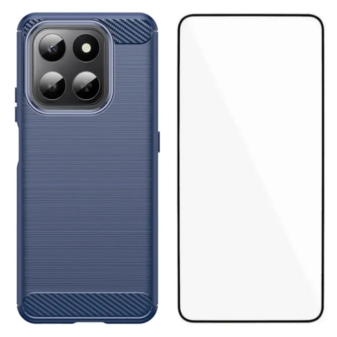 Coque Honor 400 Smart 5G / 4G flexible effet brossé avec verre trempé