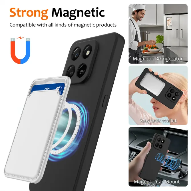 Coque Honor 400 Smart 5G / 4G Silicone Liquide MagSafe, Lanière