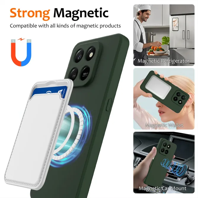 Coque Honor 400 Smart 5G / 4G Silicone Liquide MagSafe, Lanière