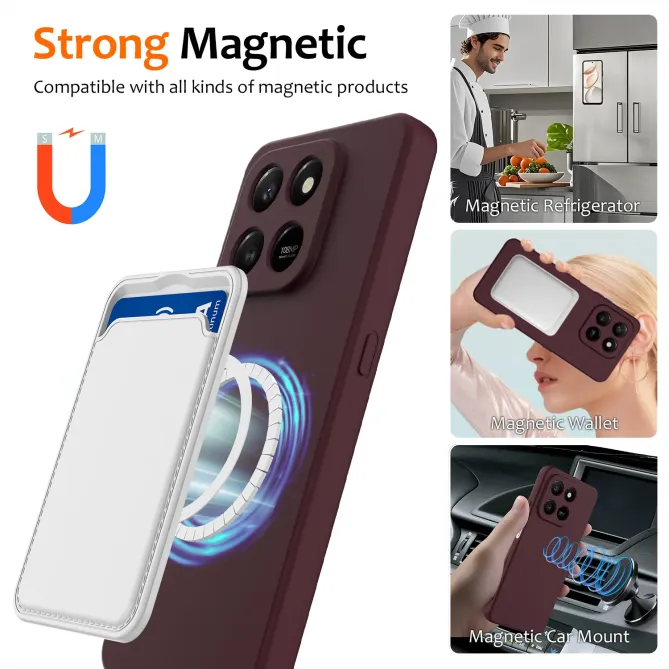 Coque Honor 400 Smart 5G / 4G Silicone Liquide MagSafe, Lanière