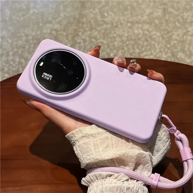 Coque Xiaomi 15 Ultra en Silicone Liquide Douce avec Dragonne Antichoc